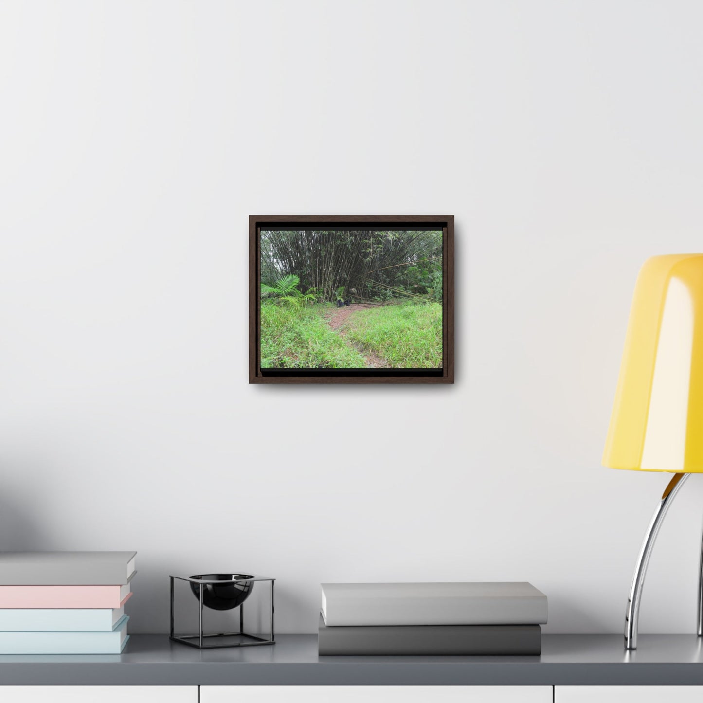 Rainforest Trails & Views - Gallery Canvas Wraps, Horizontal Frame - El Yunque National Forest - Puerto Rico - Path in camping zone near peaks - Green Forest Home