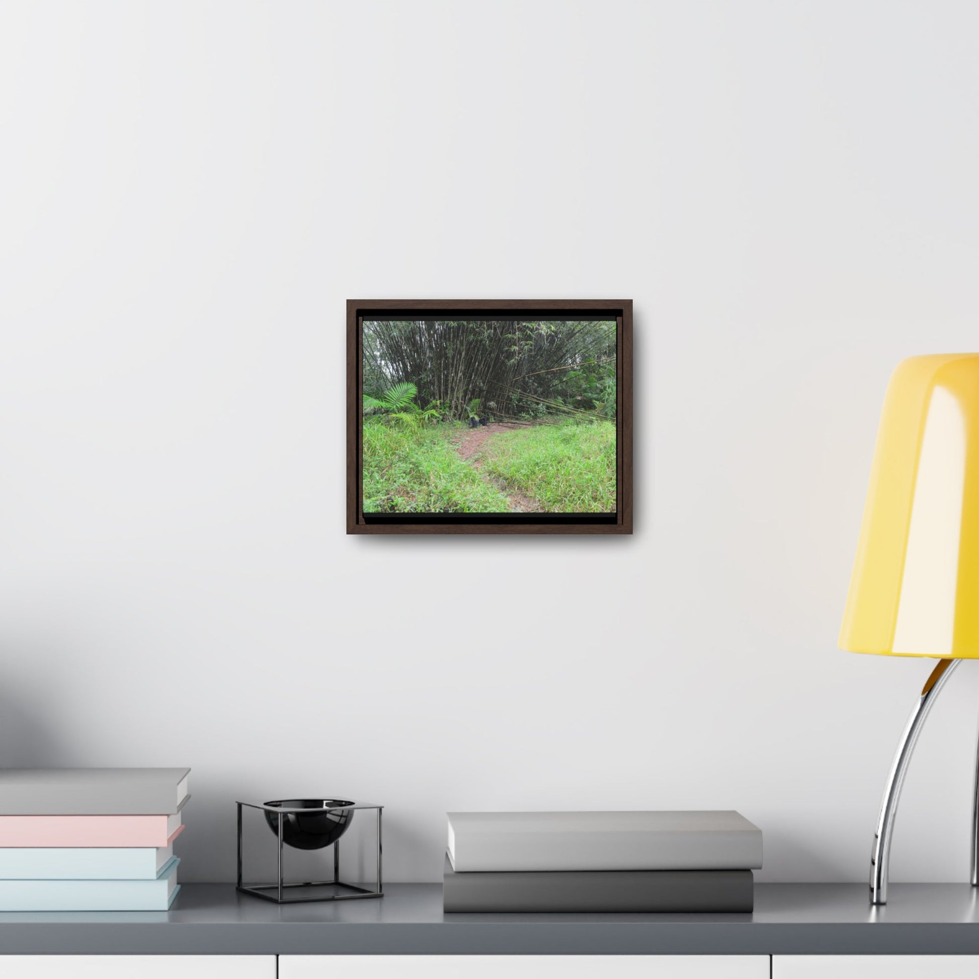 Rainforest Trails & Views - Gallery Canvas Wraps, Horizontal Frame - El Yunque National Forest - Puerto Rico - Path in camping zone near peaks - Green Forest Home