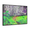 Rainforest Trails & Views - Gallery Canvas Wraps, Horizontal Frame - El Yunque National Forest - Puerto Rico - Path in camping zone near peaks - Color Enhanced - Green Forest Home