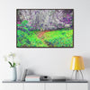 Rainforest Trails & Views - Gallery Canvas Wraps, Horizontal Frame - El Yunque National Forest - Puerto Rico - Path in camping zone near peaks - Color Enhanced - Green Forest Home