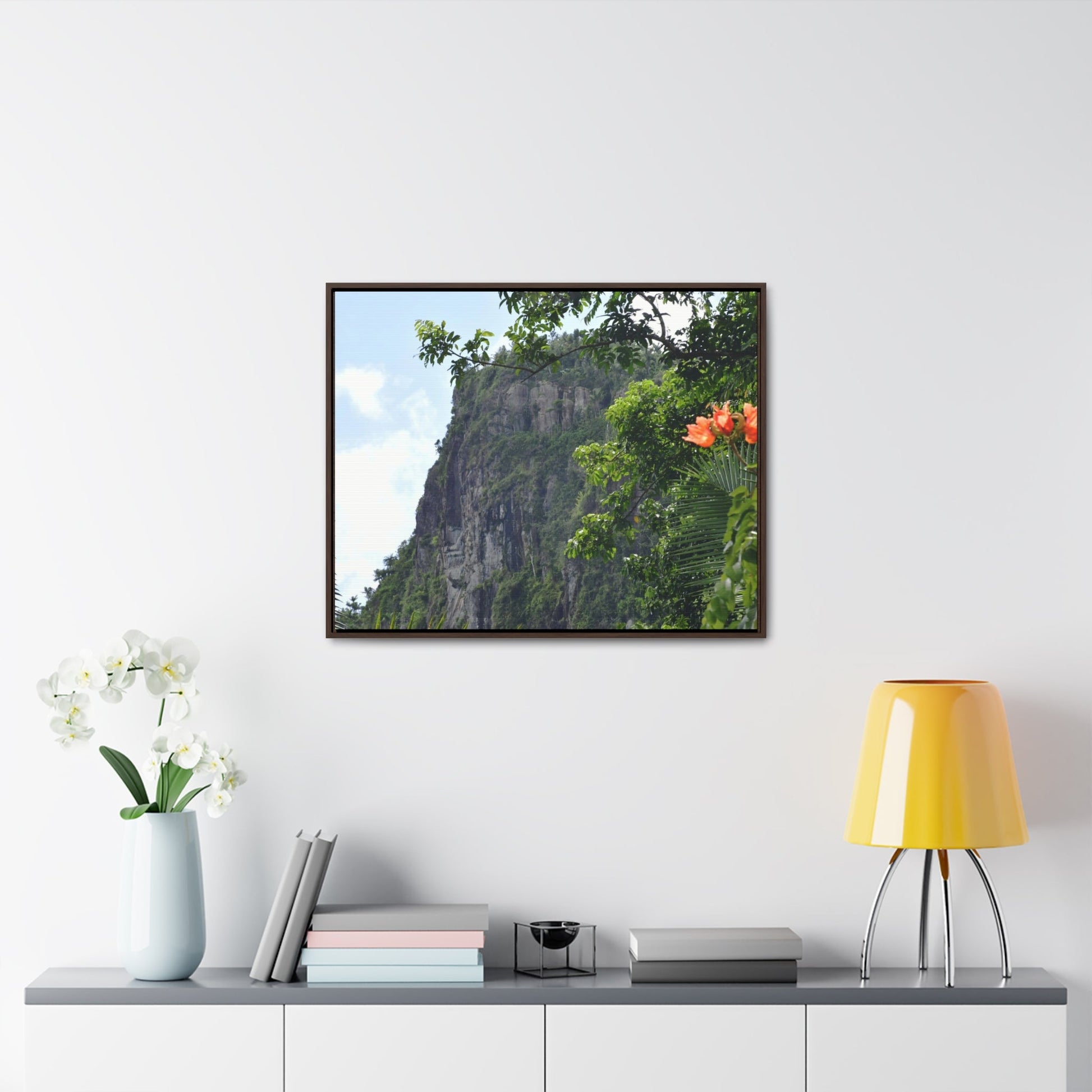 Rainforest Trails & Views - Gallery Canvas Wraps, Horizontal Frame - El Yunque National Forest - Puerto Rico - Peak blasted by Hurricane Maria in recovery - Green Forest Home