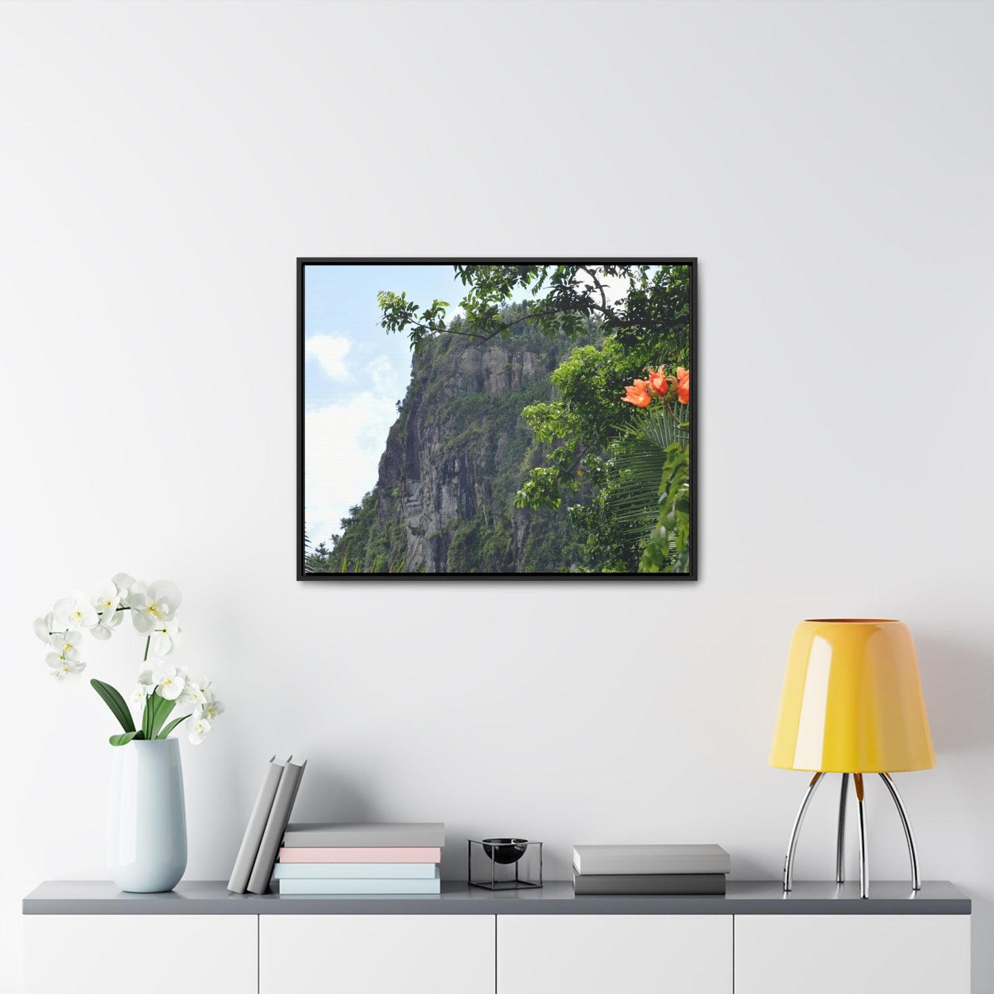 Rainforest Trails & Views - Gallery Canvas Wraps, Horizontal Frame - El Yunque National Forest - Puerto Rico - Peak blasted by Hurricane Maria in recovery - Green Forest Home