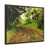 Rainforest Trails & Views - Gallery Canvas Wraps, Horizontal Frame - El Yunque National Forest - Puerto Rico - PR 191 Closed road - paint effect - Green Forest Home