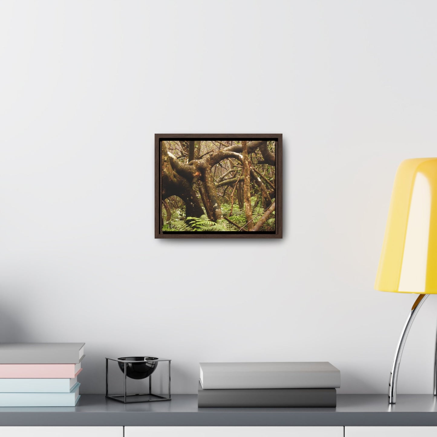 Rainforest Trails & Views - Gallery Canvas Wraps, Horizontal Frame - El Yunque National Forest - Puerto Rico - Rio Sabana = amazing tangle of trees roots - Green Forest Home