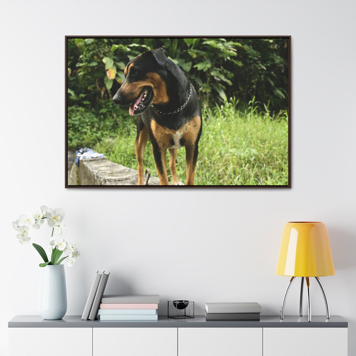 Rainforest Trails & Views - Gallery Canvas Wraps, Horizontal Frame - El Yunque National Forest - Puerto Rico - Rio Sabana Cubuy River - Firo the dog explorer - Green Forest Home