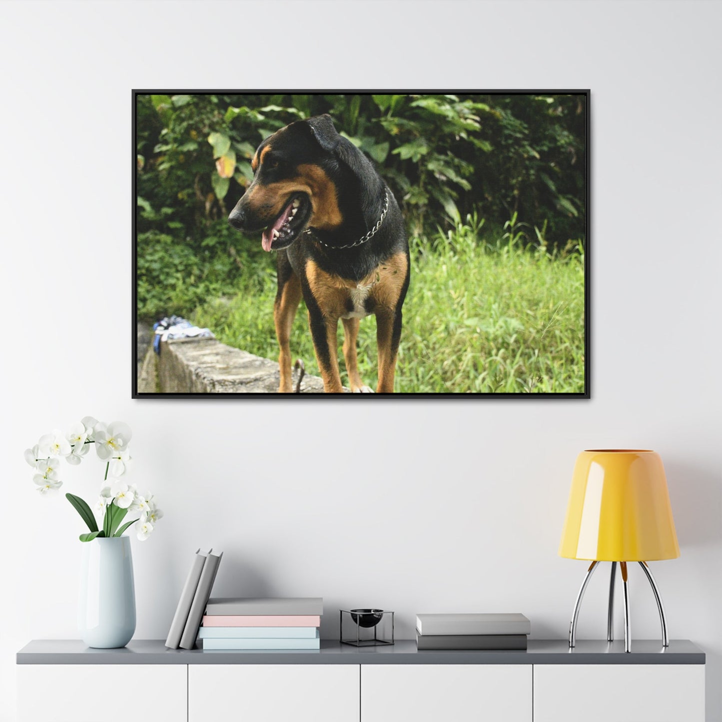 Rainforest Trails & Views - Gallery Canvas Wraps, Horizontal Frame - El Yunque National Forest - Puerto Rico - Rio Sabana Cubuy River - Firo the dog explorer - Green Forest Home