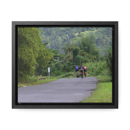 Rainforest Trails & Views - Gallery Canvas Wraps, Horizontal Frame - El Yunque National Forest - Puerto Rico - Rio Sabana cyclist up 191 road Naguabo - Green Forest Home