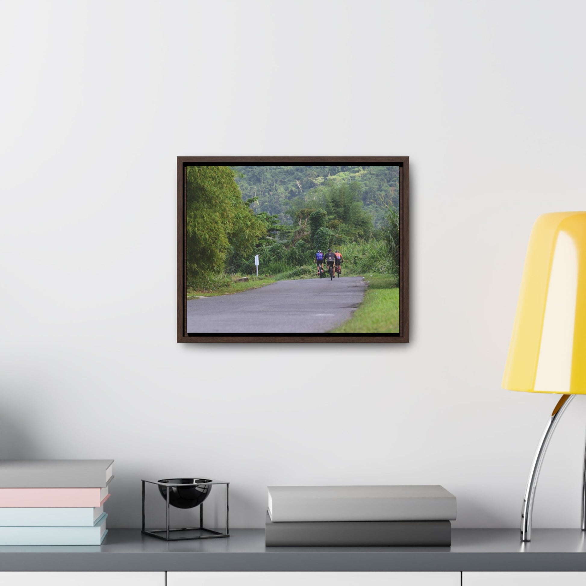 Rainforest Trails & Views - Gallery Canvas Wraps, Horizontal Frame - El Yunque National Forest - Puerto Rico - Rio Sabana cyclist up 191 road Naguabo - Green Forest Home