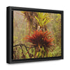 Rainforest Trails & Views - Gallery Canvas Wraps, Horizontal Frame - El Yunque National Forest - Puerto Rico - Rio Sabana red & green Bromeliads in Sierra Palm - Green Forest Home