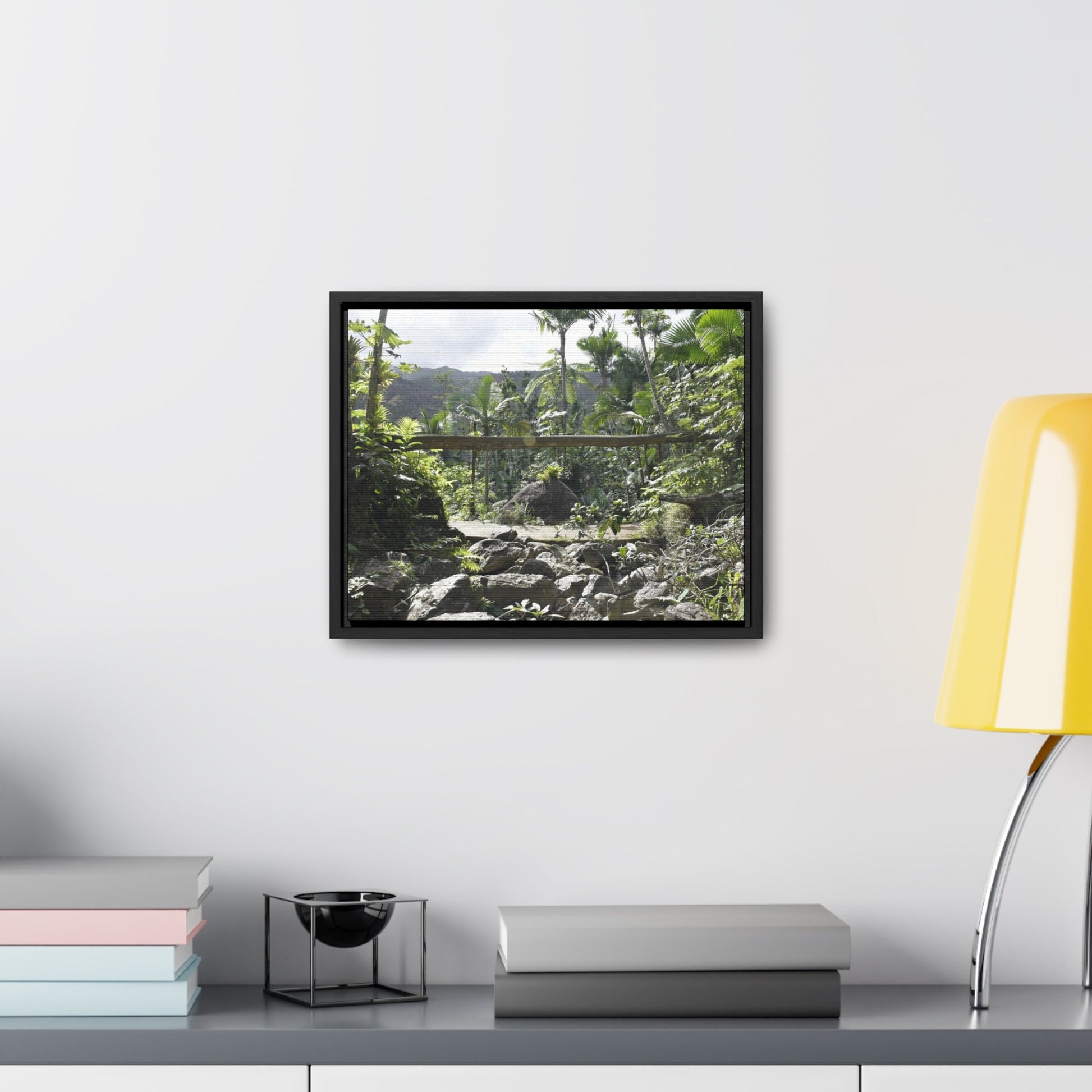 Rainforest Trails & Views - Gallery Canvas Wraps, Horizontal Frame - El Yunque National Forest - Puerto Rico - Rio Sabana Trail - Green Forest Home