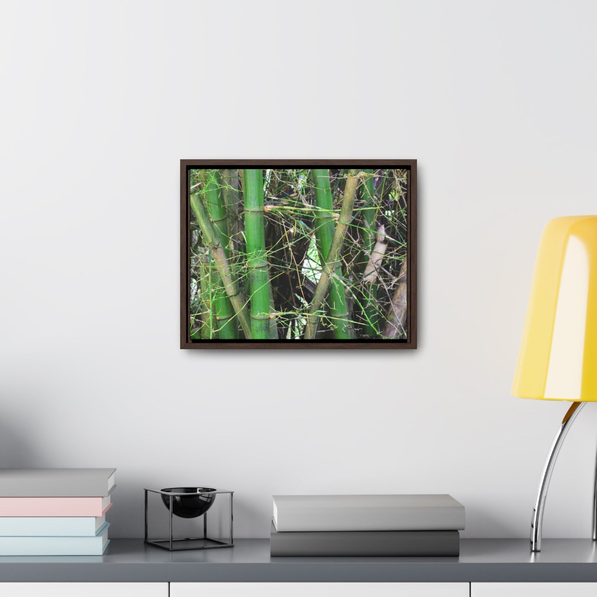Rainforest Trails & Views - Gallery Canvas Wraps, Horizontal Frame - El Yunque National Forest - Puerto Rico - Rio Sabana trail - Bamboo grove - Green Forest Home