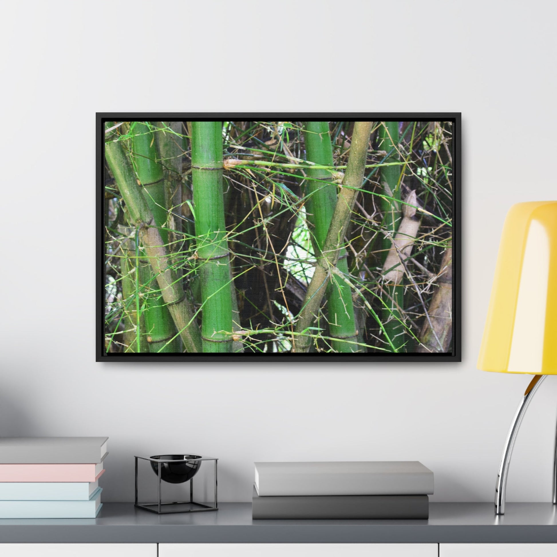 Rainforest Trails & Views - Gallery Canvas Wraps, Horizontal Frame - El Yunque National Forest - Puerto Rico - Rio Sabana trail - Bamboo grove - Green Forest Home