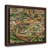 Rainforest Trails & Views - Gallery Canvas Wraps, Horizontal Frame - El Yunque National Forest - Puerto Rico - Rio Sabana trail - Bamboo leaves on the ground - Green Forest Home