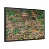 Rainforest Trails & Views - Gallery Canvas Wraps, Horizontal Frame - El Yunque National Forest - Puerto Rico - Rio Sabana trail - Bamboo leaves on the ground - Green Forest Home