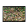 Rainforest Trails & Views - Gallery Canvas Wraps, Horizontal Frame - El Yunque National Forest - Puerto Rico - Rio Sabana trail - Bamboo leaves on the ground - Green Forest Home