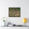 Rainforest Trails & Views - Gallery Canvas Wraps, Horizontal Frame - El Yunque National Forest - Puerto Rico - Rio Sabana trail - Bamboo leaves on the ground - Green Forest Home