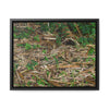 Rainforest Trails & Views - Gallery Canvas Wraps, Horizontal Frame - El Yunque National Forest - Puerto Rico - Rio Sabana trail - Bamboo leaves on the ground - Green Forest Home