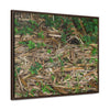 Rainforest Trails & Views - Gallery Canvas Wraps, Horizontal Frame - El Yunque National Forest - Puerto Rico - Rio Sabana trail - Bamboo leaves on the ground - Green Forest Home