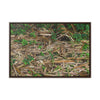 Rainforest Trails & Views - Gallery Canvas Wraps, Horizontal Frame - El Yunque National Forest - Puerto Rico - Rio Sabana trail - Bamboo leaves on the ground - Green Forest Home