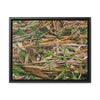 Rainforest Trails & Views - Gallery Canvas Wraps, Horizontal Frame - El Yunque National Forest - Puerto Rico - Rio Sabana trail - Bamboo leaves on the ground - Green Forest Home