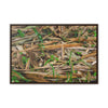 Rainforest Trails & Views - Gallery Canvas Wraps, Horizontal Frame - El Yunque National Forest - Puerto Rico - Rio Sabana trail - Bamboo leaves on the ground - Green Forest Home