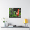 Rainforest Trails & Views - Gallery Canvas Wraps, Horizontal Frame - El Yunque National Forest - Puerto Rico - Rio Sabana trail bromeliad in flower - Green Forest Home