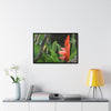 Rainforest Trails & Views - Gallery Canvas Wraps, Horizontal Frame - El Yunque National Forest - Puerto Rico - Rio Sabana trail bromeliad in flower - Green Forest Home