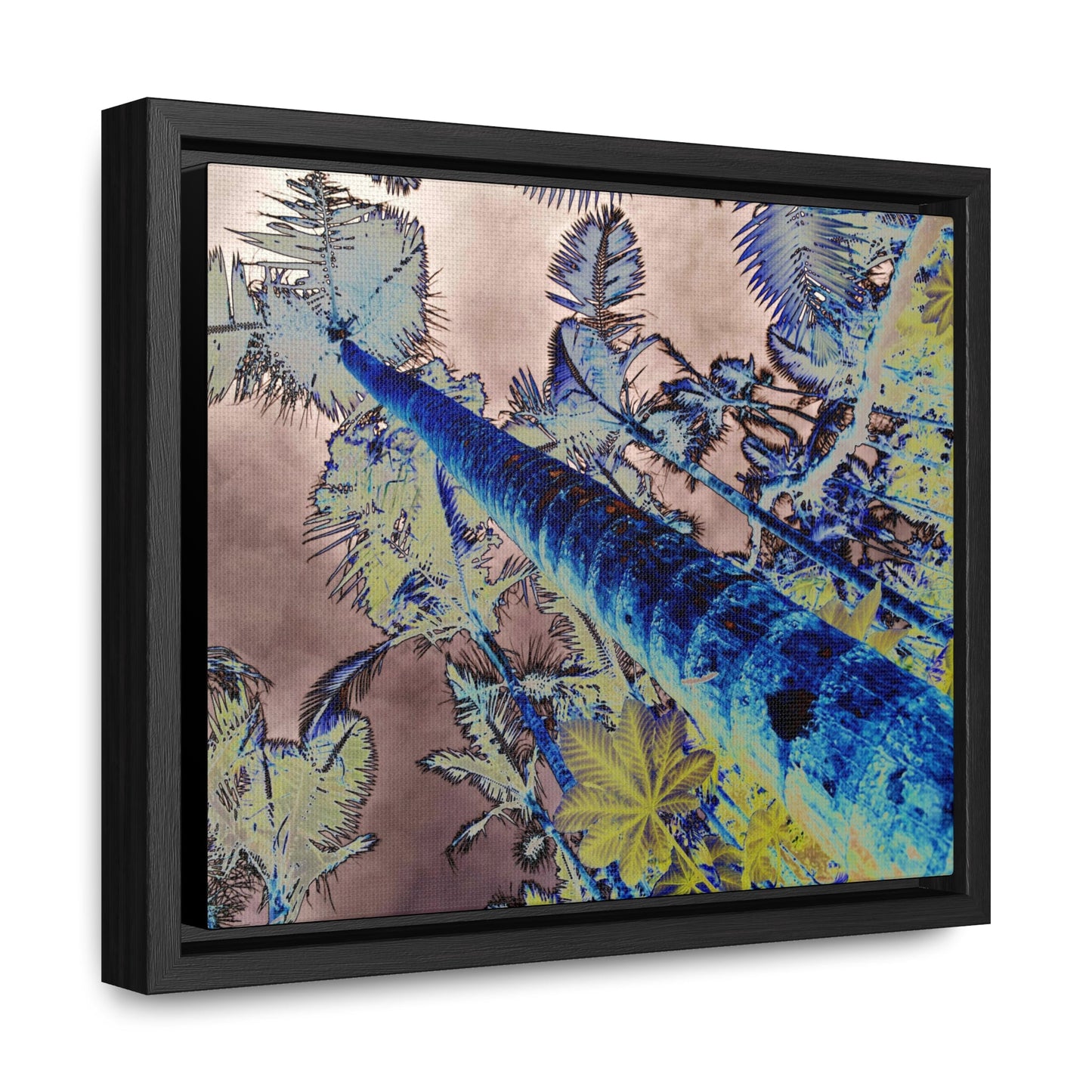 Rainforest Trails & Views - Gallery Canvas Wraps, Horizontal Frame - El Yunque National Forest - Puerto Rico - Rio Sabana Trail Color-Enhanced Sierra Palms - Green Forest Home