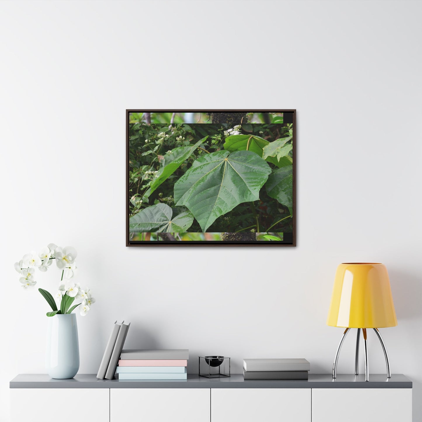 Rainforest Trails & Views - Gallery Canvas Wraps, Horizontal Frame - El Yunque National Forest - Puerto Rico - Rio Sabana trail - one of 250 plant species of l Yunque - Green Forest Home