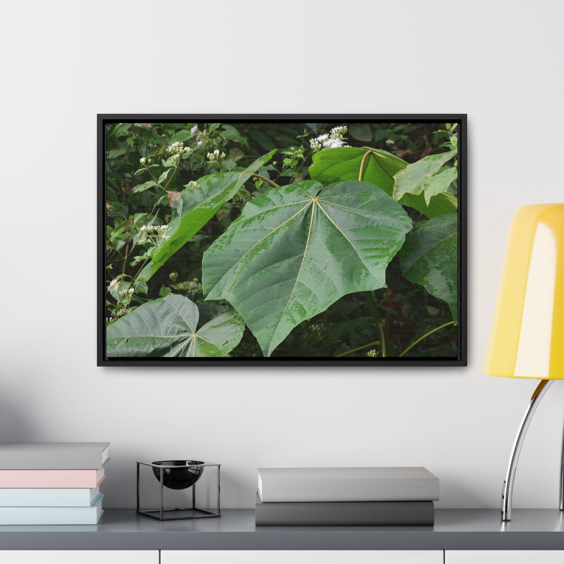 Rainforest Trails & Views - Gallery Canvas Wraps, Horizontal Frame - El Yunque National Forest - Puerto Rico - Rio Sabana trail - one of 250 plant species of l Yunque - Green Forest Home
