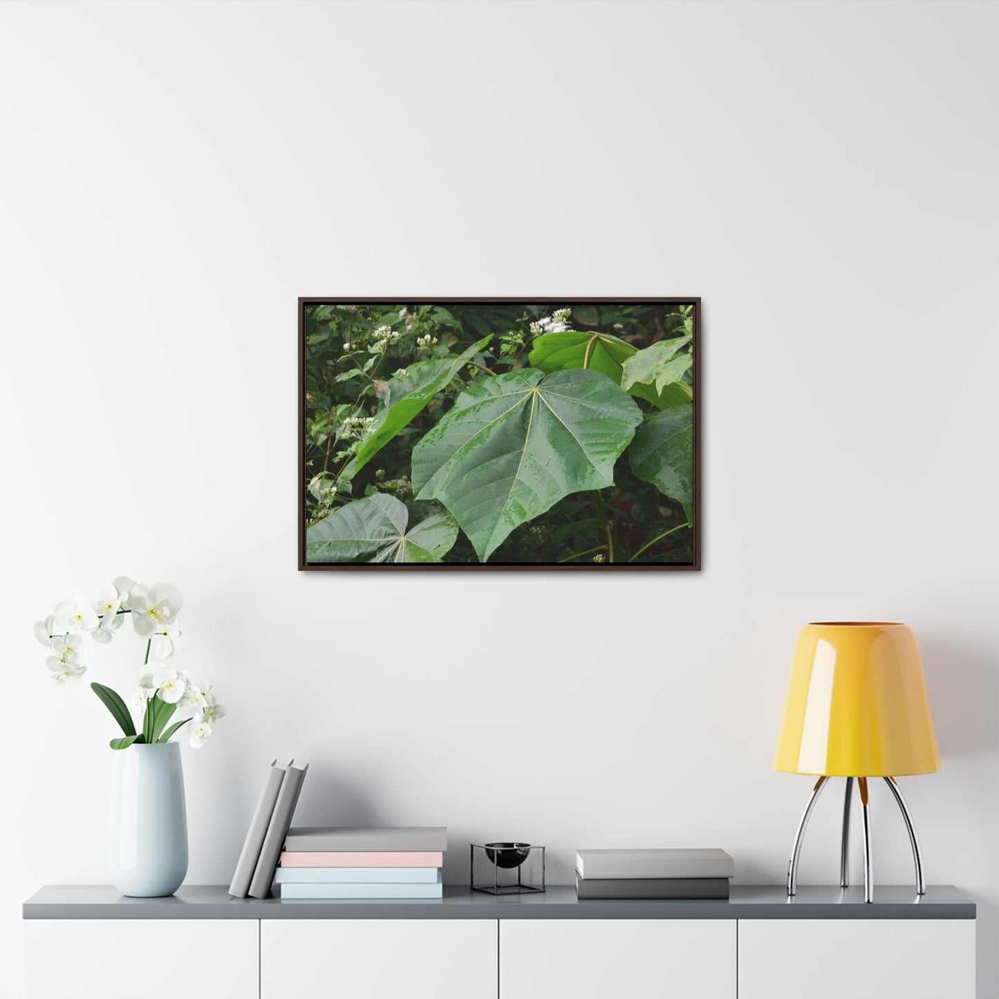 Rainforest Trails & Views - Gallery Canvas Wraps, Horizontal Frame - El Yunque National Forest - Puerto Rico - Rio Sabana trail - one of 250 plant species of l Yunque - Green Forest Home