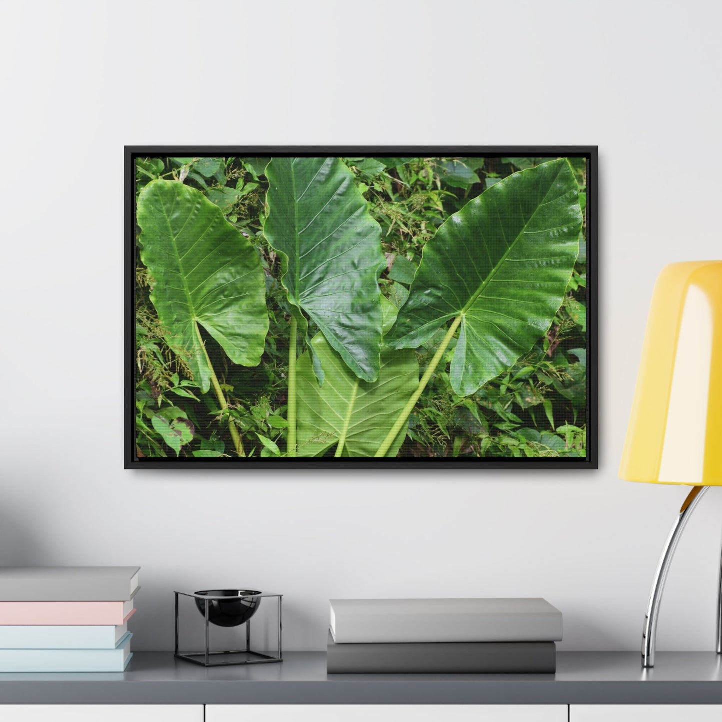 Rainforest Trails & Views - Gallery Canvas Wraps, Horizontal Frame - El Yunque National Forest - Puerto Rico - Rio Sabana trail - one of 250 plant species of l Yunque - Green Forest Home