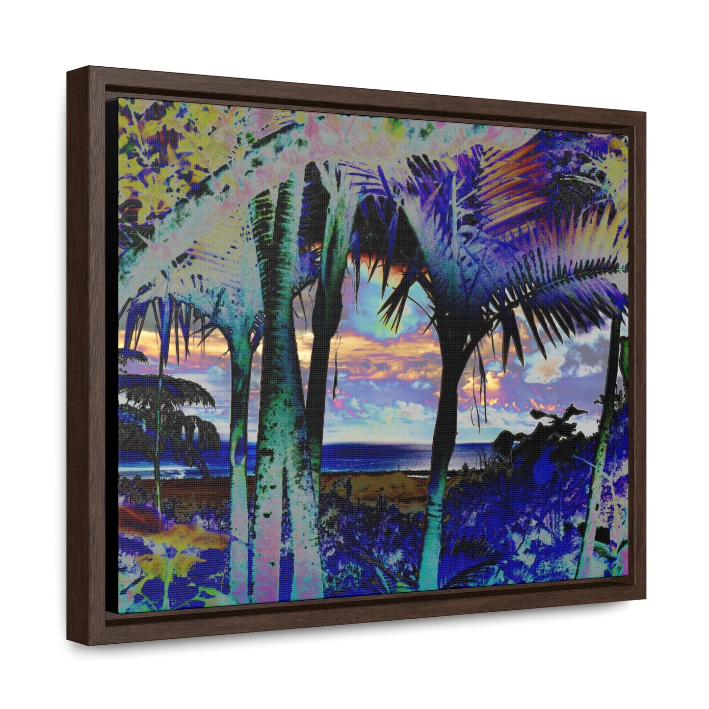 Rainforest Trails & Views - Gallery Canvas Wraps, Horizontal Frame - El Yunque National Forest - Puerto Rico - Rio Sabana Trail Sunset Color-Enhanced to reveal amazing details - Green Forest Home