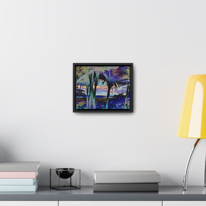 Rainforest Trails & Views - Gallery Canvas Wraps, Horizontal Frame - El Yunque National Forest - Puerto Rico - Rio Sabana Trail Sunset Color-Enhanced to reveal amazing details - Green Forest Home