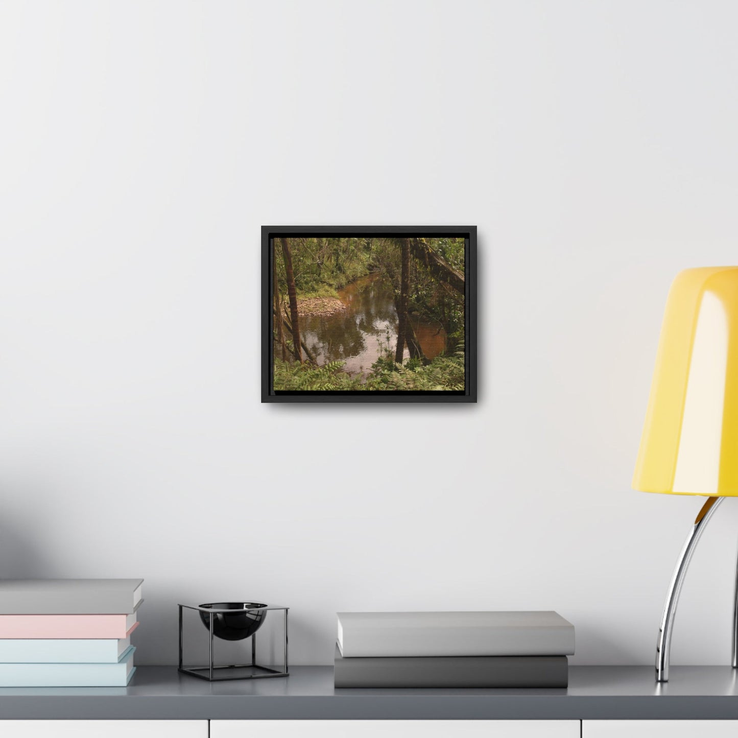 Rainforest Trails & Views - Gallery Canvas Wraps, Horizontal Frame - El Yunque National Forest - Puerto Rico - Rio Sabana upper winding river - Green Forest Home