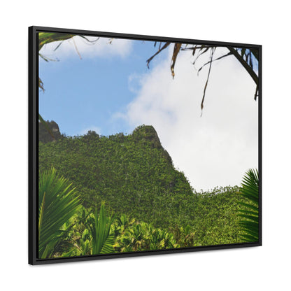 Rainforest Trails & Views - Gallery Canvas Wraps, Horizontal Frame - El Yunque National Forest - Puerto Rico - Side view of Three Peaks in recovery - Green Forest Home