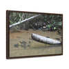 Rainforest Trails & Views - Gallery Canvas Wraps, Horizontal Frame - El Yunque National Forest - Puerto Rico - Sierra Palm buried in the sand - Rio Sabana river - Green Forest Home
