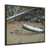 Rainforest Trails & Views - Gallery Canvas Wraps, Horizontal Frame - El Yunque National Forest - Puerto Rico - Sierra Palm buried in the sand - Rio Sabana river - Green Forest Home