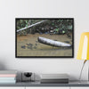 Rainforest Trails & Views - Gallery Canvas Wraps, Horizontal Frame - El Yunque National Forest - Puerto Rico - Sierra Palm buried in the sand - Rio Sabana river - Green Forest Home