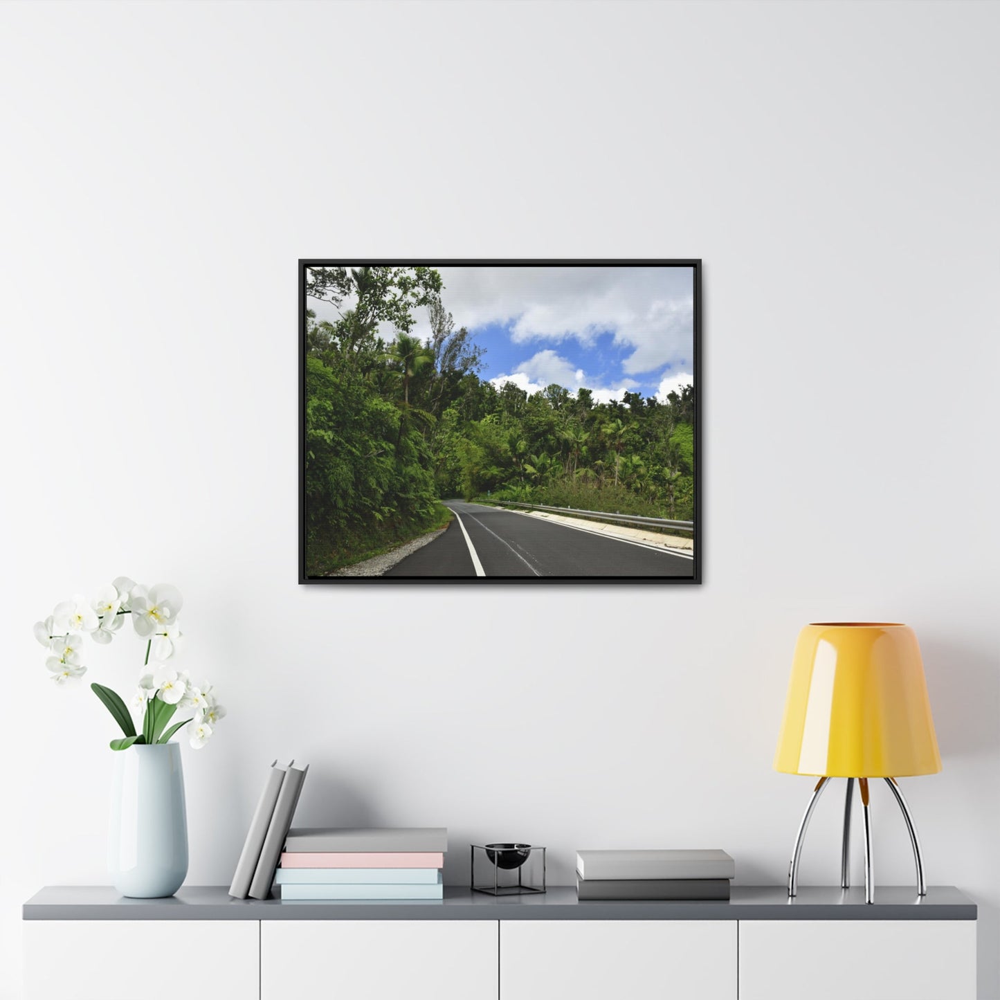 Rainforest Trails & Views - Gallery Canvas Wraps, Horizontal Frame - El Yunque National Forest - Puerto Rico - The amazing road into El Yunque (north) PR 191 - Green Forest Home