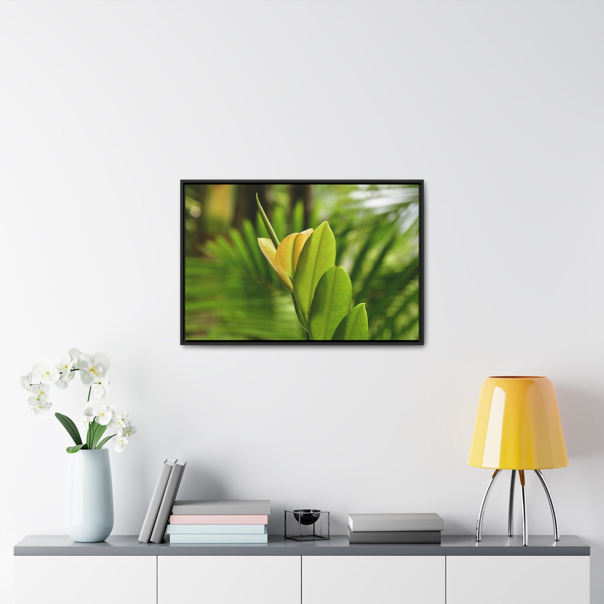 Rainforest Trails & Views - Gallery Canvas Wraps, Horizontal Frame - El Yunque National Forest - Puerto Rico - The beauty of a tree sprout in Tradewinds trail - Green Forest Home