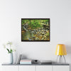 Rainforest Trails & Views - Gallery Canvas Wraps, Horizontal Frame - El Yunque National Forest - Puerto Rico - The Famous La Mina Trail & River - Green Forest Home