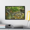 Rainforest Trails & Views - Gallery Canvas Wraps, Horizontal Frame - El Yunque National Forest - Puerto Rico - The Famous La Mina Trail & River - Green Forest Home