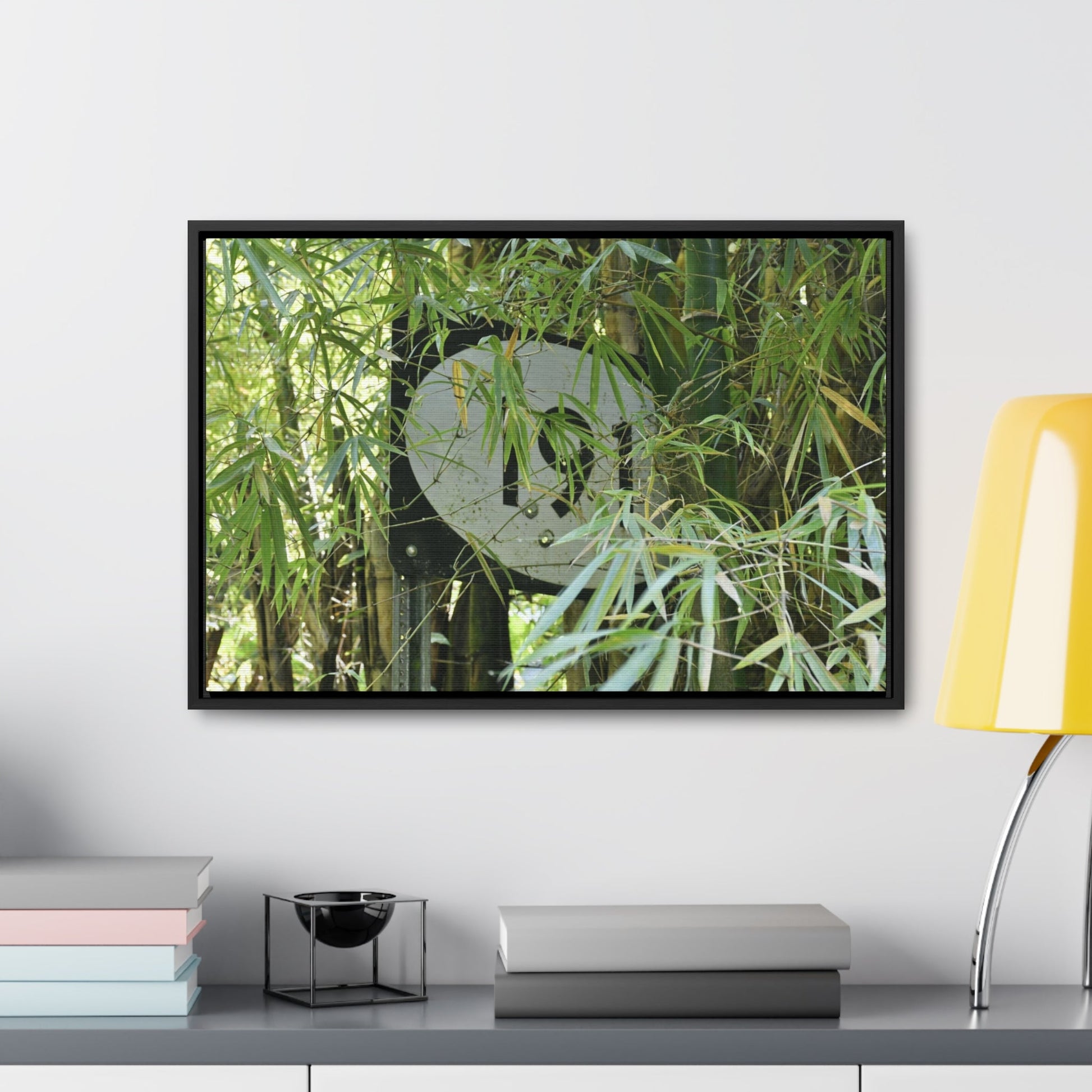 Rainforest Trails & Views - Gallery Canvas Wraps, Horizontal Frame - El Yunque National Forest - Puerto Rico - The main road PR 191 sign inside bamboos - built in the 1950's the major road crossed El Yunque - Green Forest Home