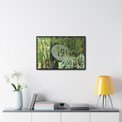 Rainforest Trails & Views - Gallery Canvas Wraps, Horizontal Frame - El Yunque National Forest - Puerto Rico - The main road PR 191 sign inside bamboos - built in the 1950's the major road crossed El Yunque - Green Forest Home