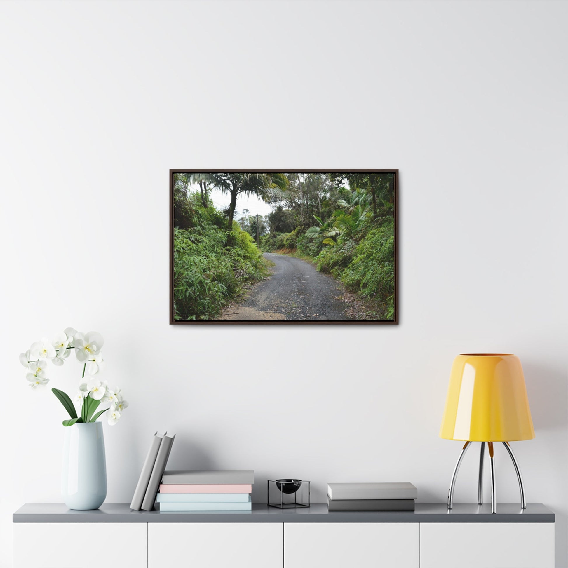 Rainforest Trails & Views - Gallery Canvas Wraps, Horizontal Frame - El Yunque National Forest - Puerto Rico - The PR 191 closed forested road - Green Forest Home