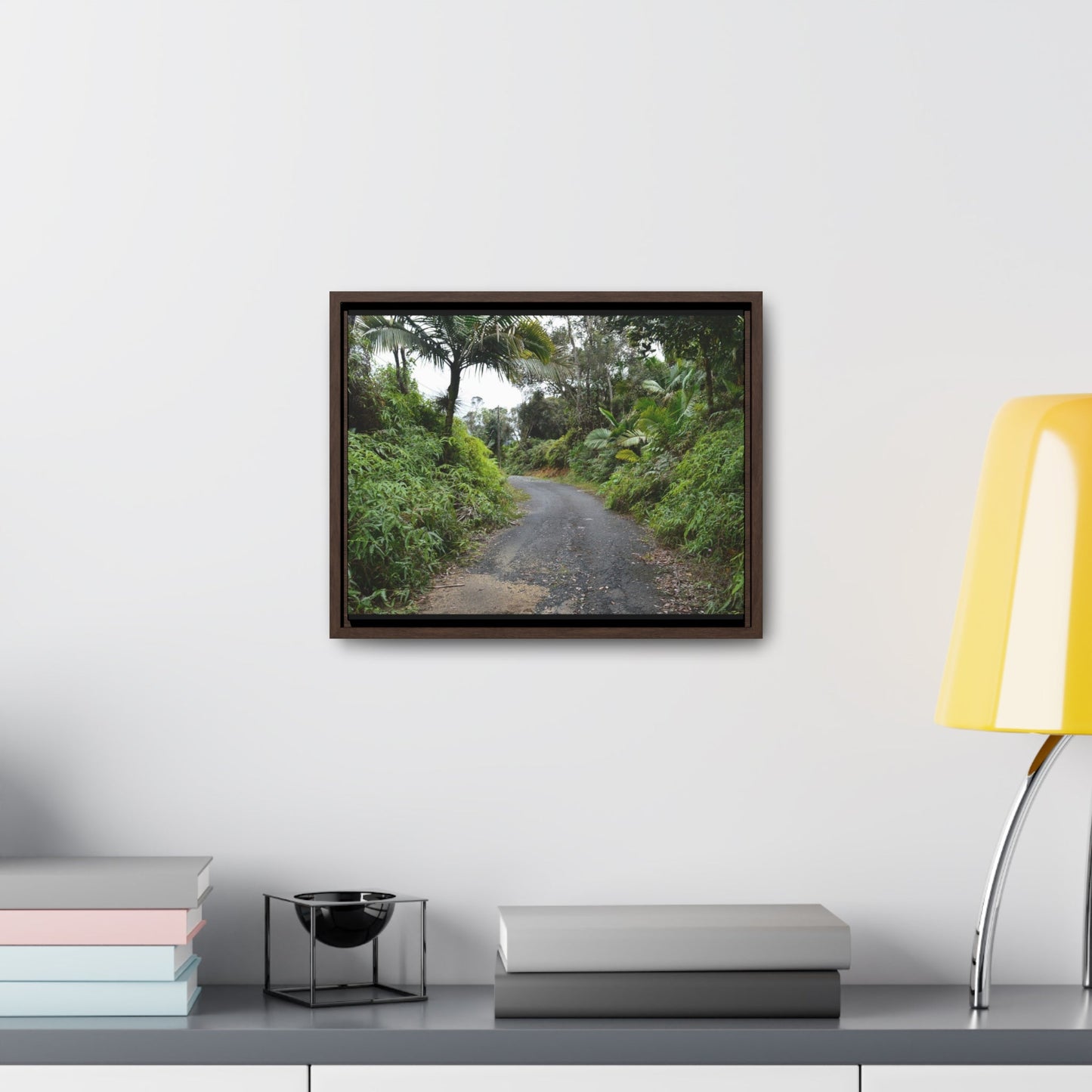 Rainforest Trails & Views - Gallery Canvas Wraps, Horizontal Frame - El Yunque National Forest - Puerto Rico - The PR 191 closed forested road - Green Forest Home