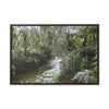 Rainforest Trails & Views - Gallery Canvas Wraps, Horizontal Frame - El Yunque National Forest - Puerto Rico - The pristine upper Rio Sabana river in the dense forest - Green Forest Home