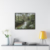 Rainforest Trails & Views - Gallery Canvas Wraps, Horizontal Frame - El Yunque National Forest - Puerto Rico - The pristine upper Rio Sabana river in the dense forest - Green Forest Home