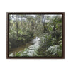 Rainforest Trails & Views - Gallery Canvas Wraps, Horizontal Frame - El Yunque National Forest - Puerto Rico - The pristine upper Rio Sabana river in the dense forest - Green Forest Home